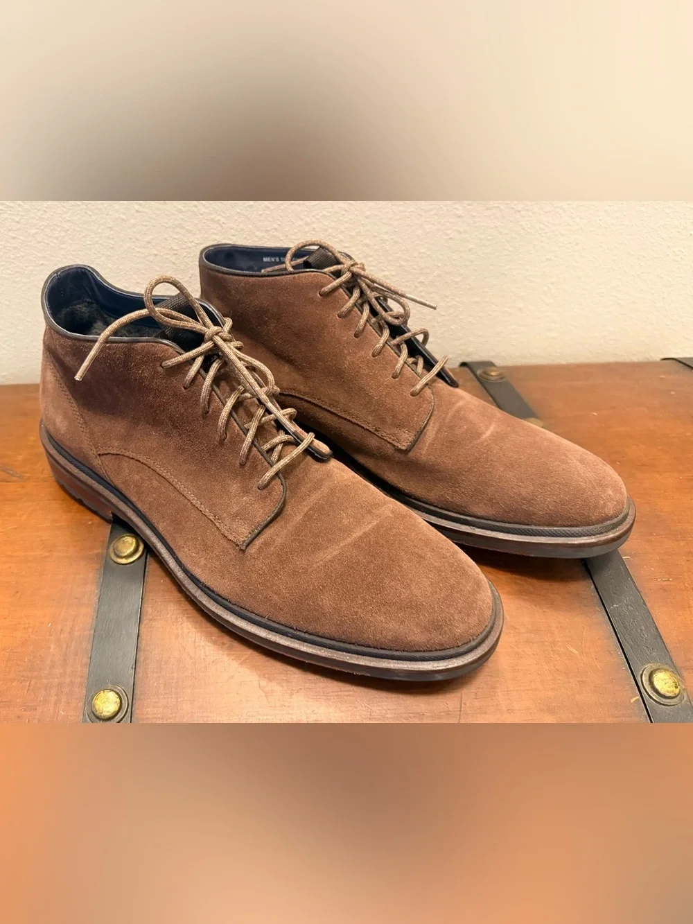 Cole Haan Brown Suede Men's Lace-Up Chukka Boots